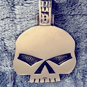 Solid Harley “G” Skull Pendant